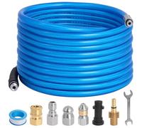 Pressure Washer Drain Jetter Pipe Hose Kit Compatible with Karcher K Model | 5800 PSI Sewer Jetter Hose Compatible with Karcher K2-K7 and Bosch AQT Pressure Washers, with Jet and Rotating Nozzles, 10m