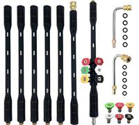 Pressure Washer Extension Wand - 9 Pack Gutter Cleaning Tools Extension Wand, Power Washer Replacement Lance with 5 Nozzle Tips, 1/4" Quick Connect, 4000PSI