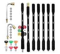 Pressure Washer Extension Wand - 9 Pack Gutter Cleaning Tools, Power Washer Replacement Lance with 6 Nozzle Tips, 1/4" Quick Connect, 4000PSI, Suitable for Roof, Driveway, External Walls Cleaning