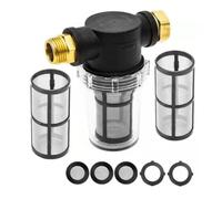 Pressure Washer Filter Inlet Hose with Stainless Steel PC Nylon Black | Quick Installation, No Extra Tools Needed, Removes Impurities for Clean Water Sources, Car Washing, Planting Day