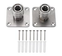 Pressure Washer Foam Cannon Holder Stainless Steel Wall Mount Organizer 2Pcs Quick Connect Nozzle Tip