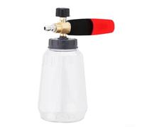 Pressure Washer Foam Pot, 1L Capacity With 1/4 Quick Connect Fitting Adjustable Spray Nozzle Soap Dispenser Bottle, For Car Boat Cleaning Compatible With Various Power Washers(Red Black 1L)