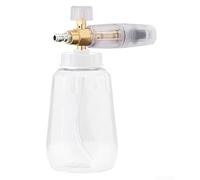 Pressure Washer Foam Soap Bottle with 1/4 Inch Quick Connect, 1L Capacity, Adjustable Nozzle for Car and Boat Roof Cleaning (Clear 1L)
