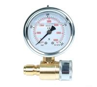 Pressure Washer Gauge, 3/8 Inch Quick Connect, 5000 PSI, Pressure Gauge For Pressure Cleaning Machine