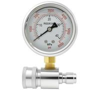 Pressure Washer Gauge 3/8 Inch Quick Connect 6000PSI Stainless Steel Pressure Gauge with Double Scale Water Pressure Test for Power Washer