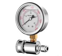 Pressure Washer Gauge, Quick Connect Pressure Gauge 6000Psi High Pressure 3/8" Quick Connect Parts, For Power Washer