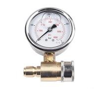 Pressure Washer Gauge, Quick Insertion 3/8inch High Temperatures Resistance Shockproof 5000PSI For Pressure Measurement