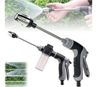 Pressure Washer Gun - 15x More Powerful Than Hoses,Cordless Power Washer,Handheld PressureWasher,360° Rotating for Three Spray Modes with Foam Pot,for Garden Irrigation,Car Washing,Pet Shower