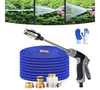 Pressure Washer, High Pressure Water Gun with Various Spray Effects,Turn Any Hose into a High-Pressure Water Jet Without Electricity (Water Gun+Connector+15m Water Hose)
