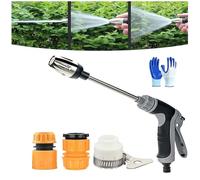 Pressure Washer, High Pressure Water Gun with Various Spray Effects,Turn Any Hose into a High-Pressure Water Jet Without Electricity (Water Gun+Connector)
