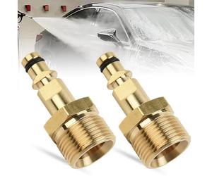 Pressure Washer Hose Fittings - 2Pcs Brass M22 Quick Release Adapter - Compatible with Karcher Hose Connector