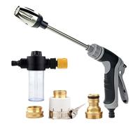 Pressure Washer, Hydro Power Water Cleaner Attachment, Upgraded Nozzle for Garden Hose, Adjustable Nozzle Cleaning Sprayer, 360° Rotating for Three Spray Modes for Patio, Car, Driveway, Outdoor