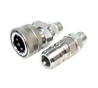 Pressure Washer Jet Wash 19.5 mm Heavy Duty Quick Release 3/8" BSP Coupling Set