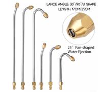 Pressure Washer Lance Spray Wand Nozzle with 30, 90 Degree and U Shape Angled Design, Fits Gas Powered Washers and Extension Wands with 1/4 Quick Connect (17cm-90)