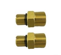 Pressure Washer M22 to 3/8 Adapter 2 Pack - Metal Outlet Fitting for Quick Release System on Petrol Power Washers Garden Hose Connector