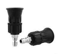 Pressure Washer Nozzle 40 Degree, Rubberized Tip for Scratch Protection Stainless Steel Reduced Splash 1/4 Inch Quick Connect, 2-Pack