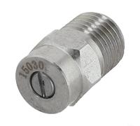 Pressure Washer Nozzle Replacement with 0°/15°/25°/40° Adjustable Spray Angle, 2.5mm Orifice, 1/4 Inch Male NPT Thread, Stainless Steel for Water Broom and Undercarriage Cleaner(15°)