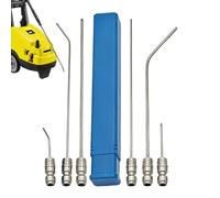 Pressure Washer Nozzle Set | 6 Pieces Quick Coupling Stainless Steel Nozzles - Pressure Washer Accessories | For Roof, Downpipe, Floor, Under the House, Concrete, Car and