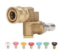 Pressure Washer Nozzle Set, Pressure Washer Nozzle Holder 7PCS 4500 PSI 2.5GPM with Coupler 1/4in Quick Interface Pressure Washer Nozzle Tips, for Household and Garden