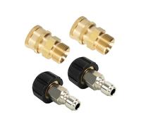 Pressure Washer Quick Connect Kit, Quick Disconnect Kit, Metric M22 14mm to 3/8" Quick Connect Kit, 5000 PSI