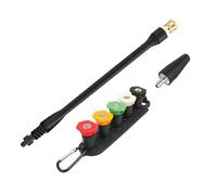 Pressure Washer Replacement Spray Wand with Turbo Nozzle and 5 Spray Tips and Belt Clip Nozzle Holder, Compatible with Husky Greenworks Ryobi Homelite Portland Electric Pressure Washers