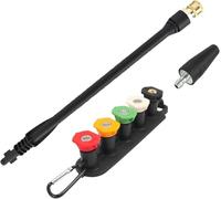 Pressure Washer Replacement Spray Wand with Turbo Nozzle and 5 Spray Tips and Belt Clip Nozzle Holder, Compatible with Husky Greenworks Ryobi Homelite Portland Electric Pressure Washers