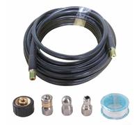 Pressure Washer Sewer Jetter Kit 15M Hose And Rotating Nozzle For Clearing Obstructions In Sewer And Drain Lines