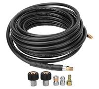 Pressure Washer Sewer Jetter Kit Heavy Duty Rubber Hose 5800PSI 15 Meters with 5 Nozzles for Drain Cleaning and Pipe Jetting