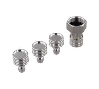 Pressure Washer Shower Head 4-Piece Set Stainless Steel | Wide-angle low- for impact for mist, safe for car exteriors, gentle on tires, protects fragile plants from damage