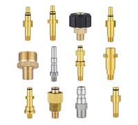 Pressure Washer Snow Foam Lance Adapter Connector Professional Metal Quick Connect Fitting for Bosch High Pressure Cleaner Car Wash Garden Hose Compatible(F)