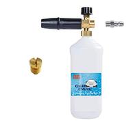 Pressure Washer Snow Foam Lance with 1/4” Quick Release Connector, Adjustable Foam Gun 1L Bottle, Jet Car Wash Foam Nozzle