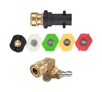 Pressure Washer Swivel Adapter, High Pressure Nozzle Set with 5000 PSI Quick-Release, Gutter Cleaning Attachment for Karcher