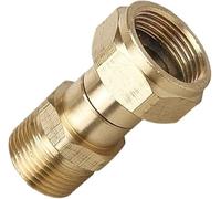 Pressure Washer Swivel Joint Brass High Pressure Washer Coupler Male M22 Hose Adapter for Car Cleaning Water Gun 14mm Internal Thread Quick Release Gas Connector，Outdoor Power Tools