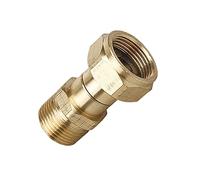 Pressure Washer Swivel Joint Brass High Pressure Washer Coupler Male M22 Hose Adapter for Car Cleaning Water Gun 14mm Internal Thread 3000 Psi Cadac Quick Release Gas Connector