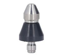 Pressure Washer Turbo Nozzle Pointed 5000PSI Mini Compact Stainless Steel Turbo Nozzle for Replacement (Middle Head Rear 6 Holes 1/4in NPT)