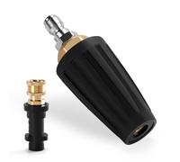 Pressure Washer Turbo Nozzle Tips, Max 4000 PSI 360° Rotating Spray Turbo Nozzle with Pressure Washer Adapter for Karcher K2 K3 K4 K5 K6 K7 Garden Roads, Terraces, Car Washing, Drainage Ditches