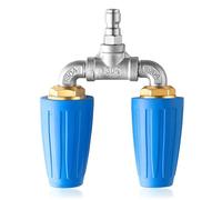 Pressure Washer Turbo Nozzle, Turbo Nozzle Pressure Washer, 2.0 Orifice 4-12 Gpm 4000 Psi 360° Rotating with 1/4" Quick Connector (Dual Turbo Nozzle)