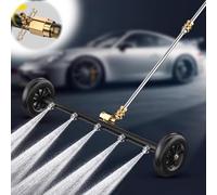 Pressure Washer Undercarriage Cleaner Dual-Function Under Carriage Power Washer Attachment, Pressure Washer for Car Undercarriage Cleaning, Under Vehicle Surface Cleaner Water Broom