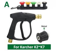 Pressure Washer Water Gun Quick Connect Nozzle and Hose Adapter Compatible with Nilfisk Parkside Car Cleaning(A)