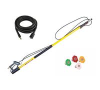 Pressurewasherpartsuk Be Pressure Telescopic Lance Wand 24FT Compatible with to Fit Nilfisk Plus U Bend Gutter Tool & 10M Hose