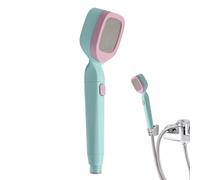 Pressurized Handheld Shower Sprayer, High Flow Shower Head with Filter Core, 4 Modes Design, Built-in Power Wash, Bathing Accessary for Adults Children Pets Use (Cyan Blue)