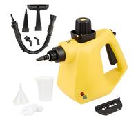 Pressurized Handheld Steam Cleaner, Multi-Purpose High-Pressure Portable Steamer for Home Cleaning, Ideal for Kitchen, Bathroom, Grout, Windows, Floors & Car Interiors with 9pcs Accessories (yellow)