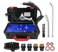 Pressurized Steam Cleaner Heavy Duty Portable Voice Broadcast 3 Gears Adjustable Cold Hot Water Steam with Mini Flashlight Multiple Brushes Extension Nozzle for Kitchen Home Car (UK Plug)