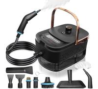 Pressurized Steam Cleaner, Steamer for Cleaning, 2500W Pressurized Steam Cleaner with 12 Attachments, Portable Steamer Cleaner for Home Car Kitchen Bathroom Furniture Tile Grout (Rose Gold)