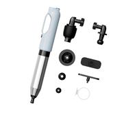 Pressurized Toilet Snake Featuring Robust Metal Construction and Rubber Nozzle Rubber Nozzle Plunger