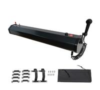 Pressurized Water Tank, 5/5.3/8Gal Outdoor Car Roof Shower Tank - Solar Road Camping Shower with Black Push-type Spray Head, Off-Road Expedition and Outdoor Self-driving Travel(115x18x21cm)