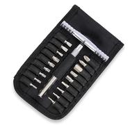 Prestacycle T-Ratchet Pro Wallet Kit - T-Handle Ratchet Tool with 18 S2 Steel Bits - Compact Multi-Tool for Bike Maintenance - Includes Reversible Ratchet, Bit Holder & Ballistic Carry Case