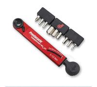 Prestacycle TorqRatchet GO Lite - Portable 3-12Nm Beam Torque Wrench & Ratchet Multi-Tool, 9 Hardened Bits, Lightweight Pocket Tool for Bike Repair, Compact 124mm, 46g, Compatible with ¼” Bits