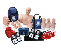 PRESTAN Ultralite CPR Manikin Bundle (4-Pack Adult, 4-Pack Infant), Medium Tone with AED UltraTrainer (4-Pack) & MCR Accessories