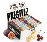 Presteez Happy 12 Pack - 6 Vegan Fruit & Nut Bars + 6 Protein Bars, No Added Sugar or Sweeteners, Minimally Processed, Gluten Free, Chicory Fibre, Clean Eating Healthy Snacks, 9 Flavours, 35g/50g